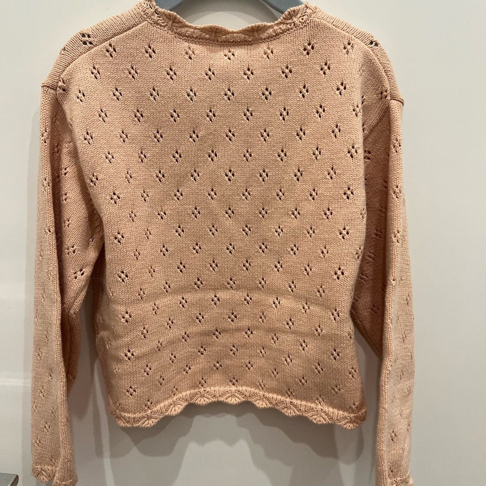 Zara Blush Knit Cardigan with Floral Embroidery - Picture 8 of 8